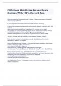 CBS Hosa Healthcare Issues Exam Quizzes With 100&percnt; Correct Ans&period;