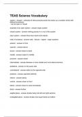 TEAS Science Vocabulary In-class activity