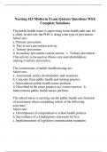 Nursing 425 Midterm Exam Quizzes Questions With Complete Solutions