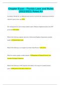 Chapter Exam - Florida Laws and Rules &lpar;2023&sol;2024&rpar; Rated A&plus;