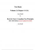 Test Bank For Byrd & Chen's Canadian Tax Principles &lpar;Volume 2&rpar; 1st Edition By Gary Donell&comma; Clarence Byrd&comma; Ida Chen &lpar;100&percnt; Verified Original&comma; Latest Updated Oct 2023&comma; A&plus; Grade&rpar;