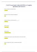 CALT Exam Study Guide (RATED A) Complete Questions and Answers