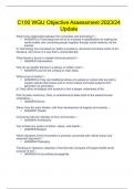 C100 WGU Objective Assessment 2023&sol;24  Update