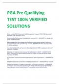 PGA Pre Qualifying TEST 100&percnt; VERIFIED  SOLUTIONS
