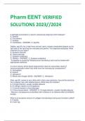 Pharm EENT VERIFIED  SOLUTIONS 2023&sol;&sol;2024