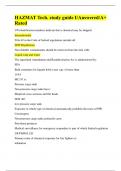 HAZMAT Tech&period; study guide I&sol;Answered&sol;A&plus; Rated