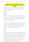 AADE STUDY QUESTIONS EXAM WITH ANSWERS&vert; LATEST UPDATED QUESTIONS A&plus; RATED