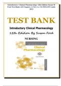 Introductory Clinical Pharmacology 12th Edition Susan M Ford Test Bank All Chapters (1-54) | A+ ULTIMATE Guide 2023     