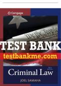 Test Bank For Criminal Law - 12th - 2017 All Chapters - 9781305577381