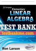 Test Bank For Elementary Linear Algebra - 8th - 2017 All Chapters - 9781305658004