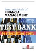 Test Bank For Fundamentals of Financial Management&comma; Concise Edition - 9th - 2017 All Chapters - 9781305635937