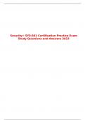 Security+ SY0-601 Certification Practice Exam Study Questions and Answers 2023