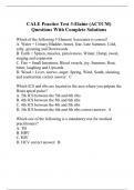 CALE Practice Test 3-Elaine (ACTCM) Questions With Complete Solutions