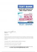 Essential Health Assessment 2nd Edition Thompson Test Bank Chapter 24. Assessing the Older Adult