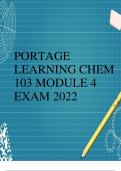 PORTAGE LEARNING CHEM 103 MODULE 4 EXAM 2022-2023 UPDATED GRADED A+