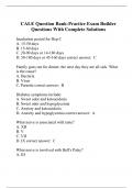 CALE Question Bank-Practice Exam Builder Questions With Complete Solutions