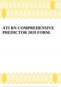 ATI RN COMPREHENSIVE PREDICTOR 2019 FORM&period;