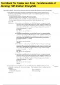 Test Bank for Kozier & Erb's Fundamentals of Nursing 10th Edition by Audrey J&period; Berman&semi; Shirlee Snyder&semi; Geralyn Frandsen