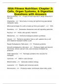 ISSA Fitness Nutrition&colon; Chapter 2&colon; Cells&comma; Organ Systems&comma; & Digestion Questions with Answers