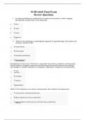 NURS 6645 Final Exam Review Questions