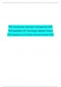 PRE Assessment Information Management AND THE Application OF Technology Updated Version 2023 questions and Correct Answers Scored 100&percnt;