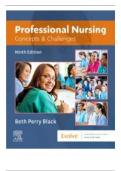 (ISBN: 9780323551137) PROFESSIONAL NURSING: CONCEPTS & CHALLENGES, 9 TH EDITION TEST BANK BY BETH P. BLACK ALL  CHAPTERS (CHAPTER 1-16) EXTENSIVELY COVERED (100%  VERIFIED GUIDE) 2023-2024 LATEST UPDATED TEST BANK