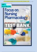 FOCUS ON NURSING PHARMACOLOGY 8TH EDITION BY KARCH TESTBANK A+ VERIFIED GUIDE
