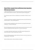 Board Vitals- Surgical Tech Certification Exam Questions With Correct Answers 