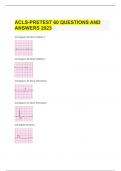 ACLS-PRETEST |60 QUESTIONS AND ANSWERS 2023.
