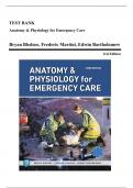 TEST BANK Anatomy & Physiology for Emergency Care Bryan Bledsoe, Frederic Martini, Edwin Bartholomew 3rd Edition