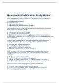 Quickbooks Certification Study Guide with correct Answers