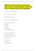 AMERICAN REDCROSS LIFEGUARD, RED CROSS LIFEGUARDING PRACTICE TEST |59 QUESTIONS AND ANSWERS