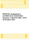PRM3701 Assignment 6 (COMPLETE ANSWERS) Semester 2 2023 (671583) - DUE 20 October 2023