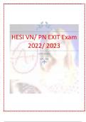 HESI VN/ PN EXIT Exam 2022/ 2023 questions with 100% verified answers