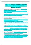 2023 ATI Leadership Proctored Exam Form A&B New Latest Version New Study Guide  Updated 2023-2024
