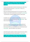 CBSPD Tech Certification Exam Study Guide Questions &lpar;Verified Answers&rpar; 78 Questions Latest 2023 RATED A&plus;