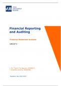 Financial Reporting and Auditing Assignment  - Horizontal + Vertical Analysis


