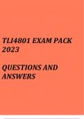 TLI4801 Exam pack 2023