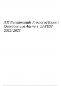 ATI Fundamentals Proctored Exam | Questions and Answers |LATEST 2022/ 2023