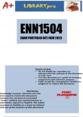 ENN1504 Exam Portfolio October November 2023