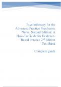Psychotherapy for the Advanced Practice Psychiatric Nurse&comma; Second Edition&colon; A How-To Guide for Evidence- Based Practice 2nd Edition Test Bank  Complete Test Bank 
