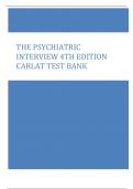 THE PSYCHIATRIC INTERVIEW 4TH EDITION CARLAT TEST BANK