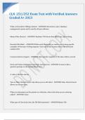 CLN  251&sol;252 Exam Test with Verified Answers Graded A&plus; 2023
