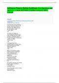 California Firearm Safety Certificate Test Questions and Answers &ndash; Latest 2023&sol;2024 &lpar;Verified Answers&rpar; 100&percnt; Correct 