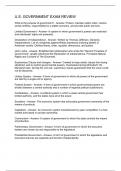 U&period;S&period; Government Exam Review