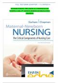 NEWBORN NURSING&colon; THE CRITICAL COMPONENTS OF NURSING CARE&comma; 3 RD  EDITION TEST BANK ROBERTA DURHAM&comma; LINDA CHAPMAN