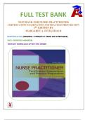 COMPLETE TEST BANK  FOR NURSE PRACTITIONER CERTIFICATION EXAMINATION AND PRACTICE PREPARATION 3RD EDITION BY MARGARET A. FITZGERALD| WITH SUMMARY NOTES UNDER EVERY TOPIC