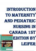 Test Banks For Leifer's Introduction to Maternity & Pediatric Nursing in Canada 1st Edition by Gloria Leifer; Lisa KeenanLindsay, 9781771722049, Chapter 1-33 Complete Guide