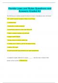 Florida Laws and Rules Questions and  Answers&lpar;2023&sol;24&rpar; Graded A&plus;