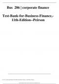 Bus  286 | corporate finance  Test-Bank-for-Business-Finance,-11th-Edition--Peirson